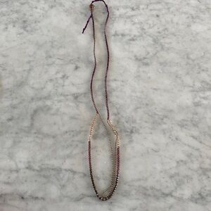 CHLOE + Isabel Delicate Bead + Chain Multi-Wrap Bracelet (Burgundy thin)